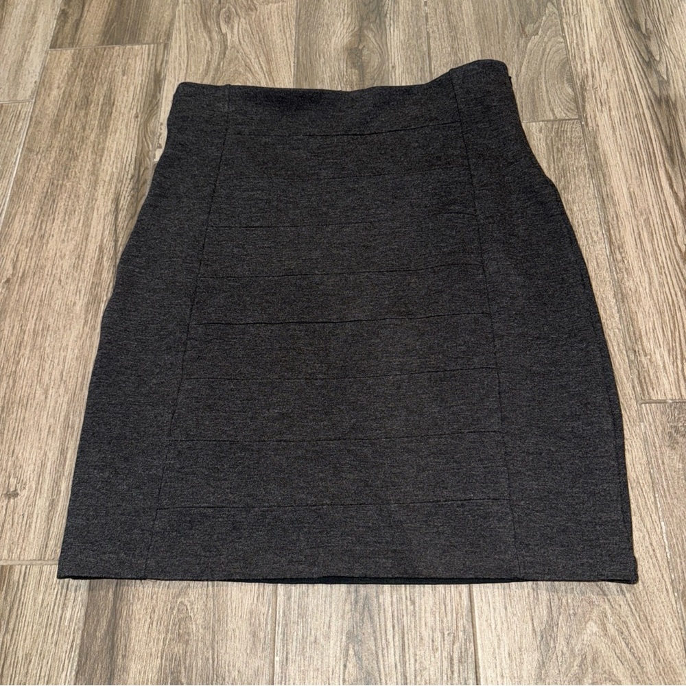 Elegant Charcoal Women's Pencil Skirt